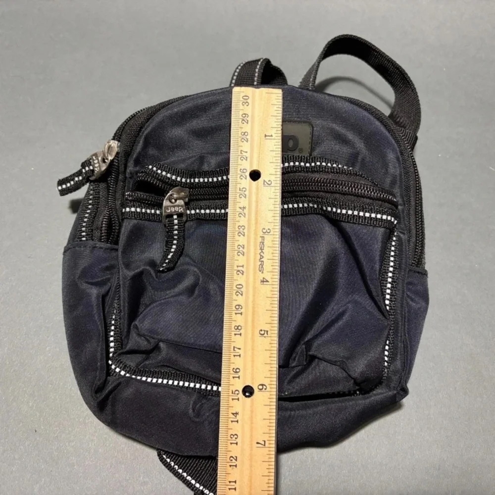 Jeep Black Compact Mini Backpack for Men